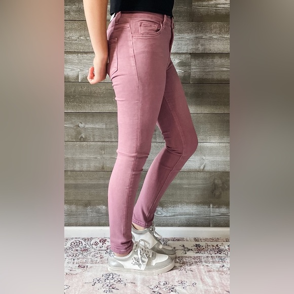 vervet denim haylie high rise ankle length skinny jeans wistful mauve V3499WMV - Picture 7 of 11